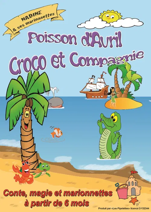 Affiche de Poisson d'avril, croco et compagnie