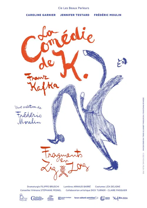 Affiche de La Comédie de K., fragments en zig-zag