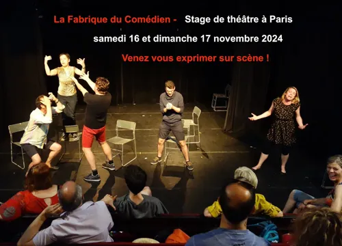 Affiche de Stage improvisation théâtre week-end novembre Paris