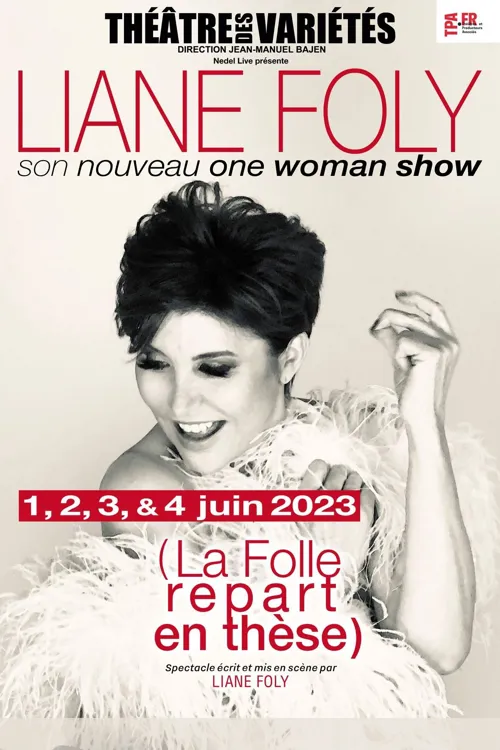 Affiche de Liane Foly dans La folle repart en thèse