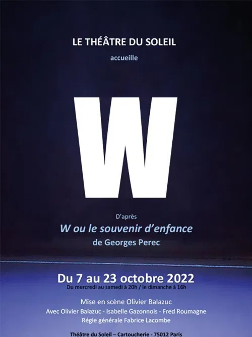 Affiche de W d'après W ou le souvenir d'enfance
