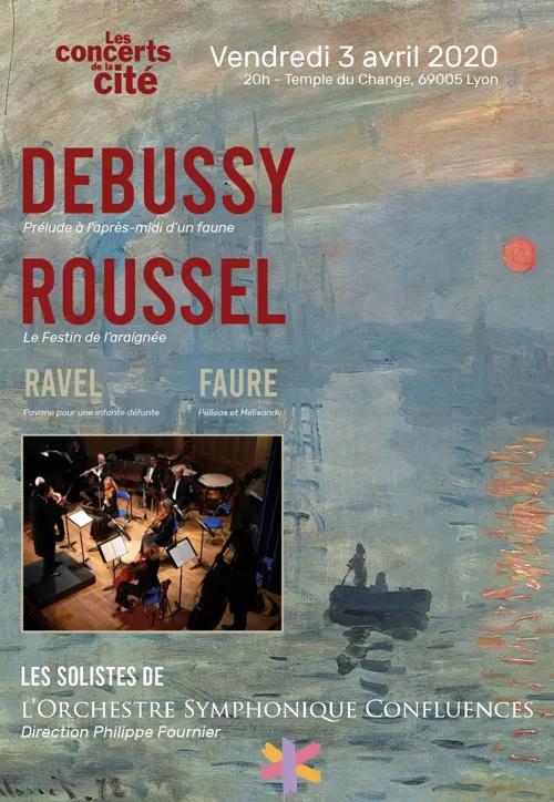 Affiche de Une " Impression Symphonique " : Autour de Debussy, Fauré, Ravel et Roussel