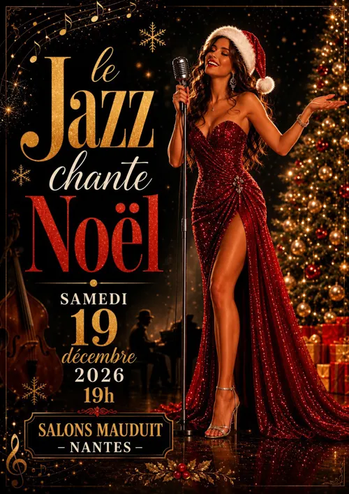 Affiche de Noël chante le Jazz !