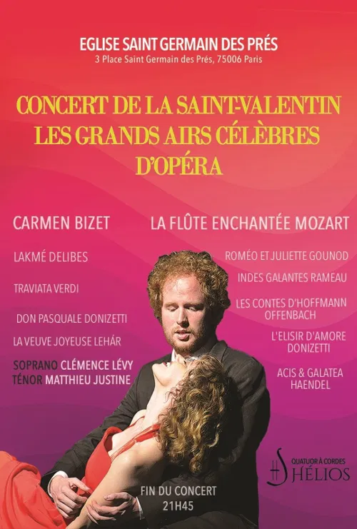 Affiche de Les Grands Airs Célèbres d'Opéra pour Soprano et Ténor | Concert de la Saint-Valentin