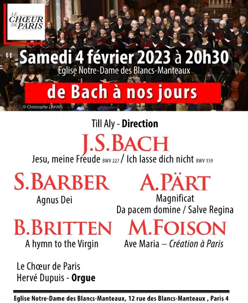 Affiche de De Bach à nos jours