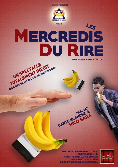 Affiche de Les mercredis du rire #2 avec Nico Sara !
