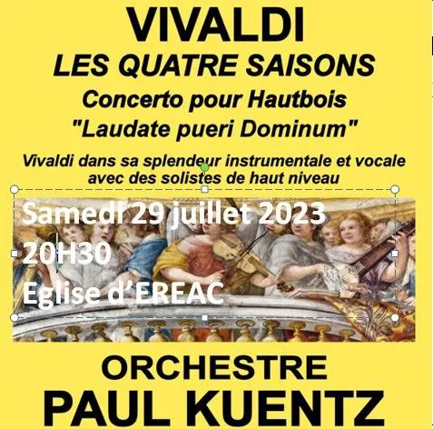 Affiche de Orchestre Paul Kuentz : Vivaldi les quatre saisons | Ereac