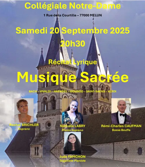 Affiche de Récital Lyrique Musique Sacrée
