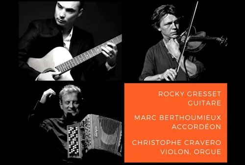 Affiche de Rocky Gresset, Marc Berthoumieux, Christophe Cravero Trio