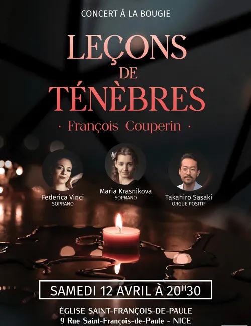 Affiche de Concert à la bougie : Leçons de ténèbres