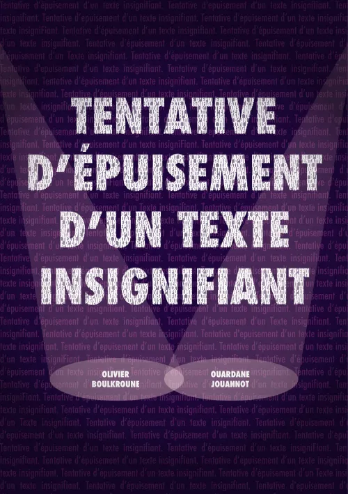 Affiche de Tentative d'épuisement d'un texte insignifiant