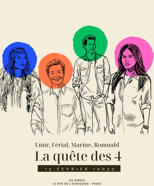 Affiche de La quète des 4, spectacle d'improvisation