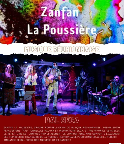 Affiche de Bal Séga avec Zanfan La Poussière