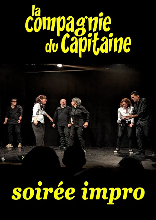 Affiche de Soirée impro de la compagnie du capitaine
