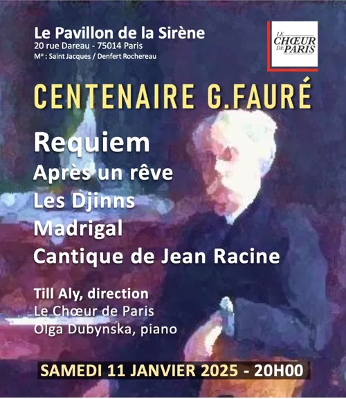 Affiche de Centenaire Gabriel Fauré