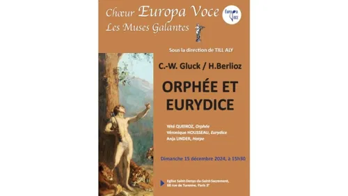 Affiche de Orphée et Eurydice de Gluck, arrangement de Berlioz