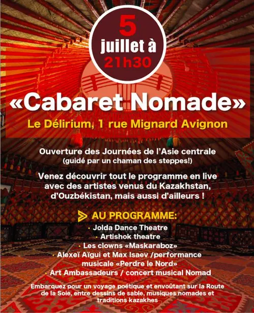 Affiche de Journées de l'Asie centrale : Cabaret Nomade