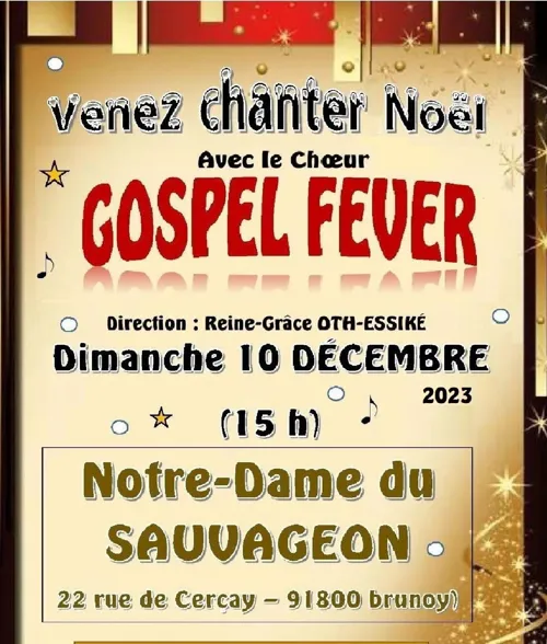 Affiche de Concert de Noel des Gospel Fever