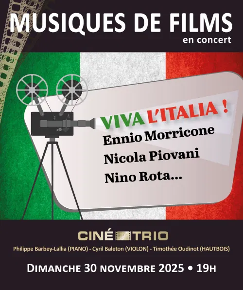 Affiche de Ciné-Trio (concert n°70) : Viva l'Italia !