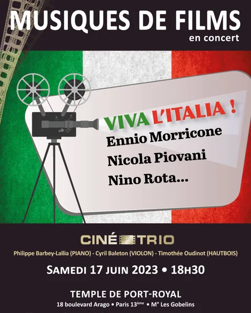 Affiche de Musiques de films en concert : Viva L'Italia !