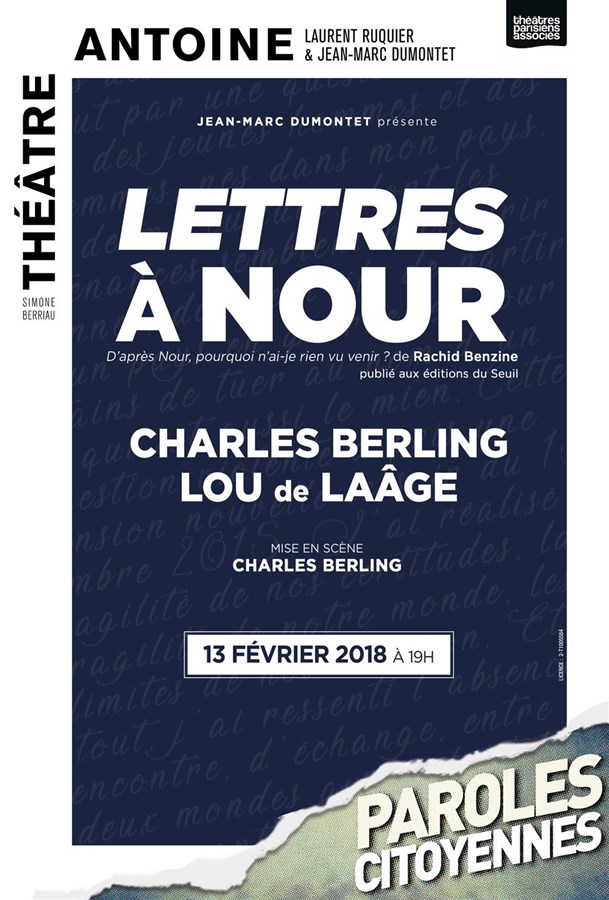 Lettres à Nour, Théâtre Antoine