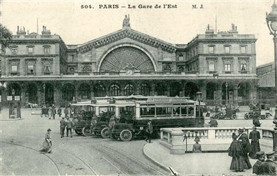 la gare de l'Est, de l'Etat, pour envoyer les soldats sur le front, le plus grand nombre de voies 
