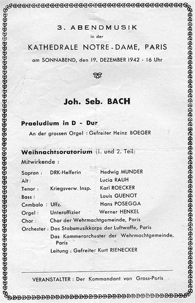 Prélude et Oratorio de Noël de JS Bach à Notre-Dame de Paris