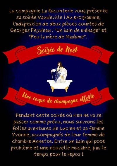 Photo 1 de Soirée Vaudeville : Un bain de ménage + Feu la mère de Madame | Spéciale réveillon de Noël