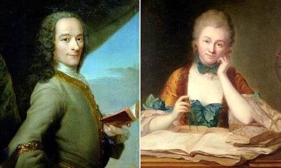 Photo 2 de Emilie du Chatelet et Voltaire avant Beauvoir et Sartre