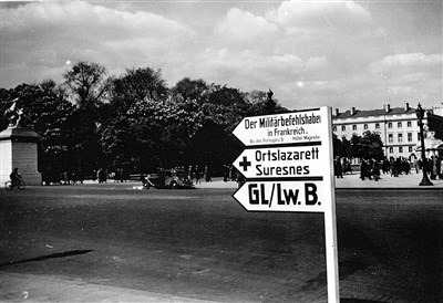 Panneaux allemands, Place de la Concorde