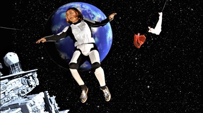 Laïka étnd son linge dans l'espace