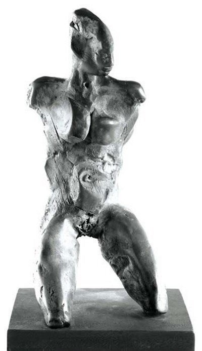 Franta, Femme à genoux Bronze - H 36 cm