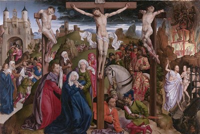 Triptyque de l'Annonciation d'Aix (panneau central, detail), Barthelemy d'Eyck, 1443-1445