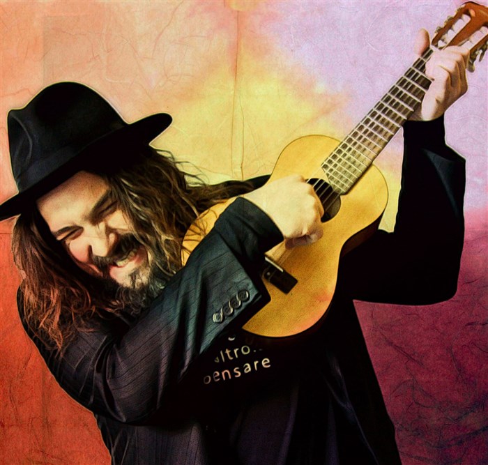 Photo de Luca Bassanese et son groupe : musique folk Italienne festive