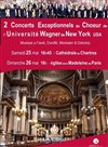 Concert Exceptionnel du Choeur de l'Université Wagner de New York - Cathédrale Notre-Dame de Chartres