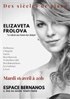 Des siècles de piano - Elizaveta Frolova : Le talent aux bouts des doigts - Auditorium Péguy Espace Bernanos 