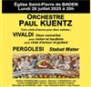 Orchestre Paul Kuentz : Vivaldi / Pergolesi - Eglise Saint Pierre