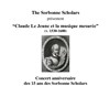 Claude Le Jeune et la musique mesurée - Amphithéâtre Richelieu de la Sorbonne
