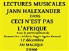 Lectures Musicales 'Ceci n'est pas l'Afrique' avec Jann Halexander - Le Magique