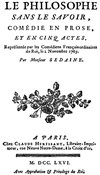 Le Philosophe sans le savoir - Théâtre du Nord Ouest