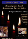 Mezzo Soprano & Luth : Renaissance et Baroque Italien - Eglise Saint-Eugène Sainte-Cécile