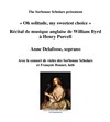 Récital de musique anglaise de William Byrd à Henry Purcell - Amphithéâtre Richelieu de la Sorbonne