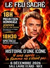 Affiche de Le Feu Sacré, hommage à Johnny Hallyday