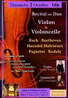 Récital en duo : Violon & violoncelle - Église St Philippe du Roule