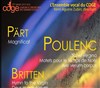 Oeuvres pour Choeur de : Arvo Pärt - Poulenc - Britten - Eglise Saint André de l'Europe