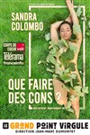 Sandra Colombo dans Que faire des cons ? - La Scène Montparnasse (Grand Point Virgule) - salle Cour