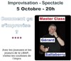 Spectacle d'Improvisation : Master Class Gérard Sallaberry - Salle du Patronage Laïc du XVème