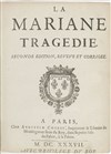 La Mariane : Tragédie - Théâtre du Nord-Ouest