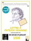 Lettre à Patrick Dewaere - Théâtre Humanum