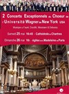 Concert Exceptionnel du Choeur de l'Université Wagner de New York - Eglise de la Madeleine